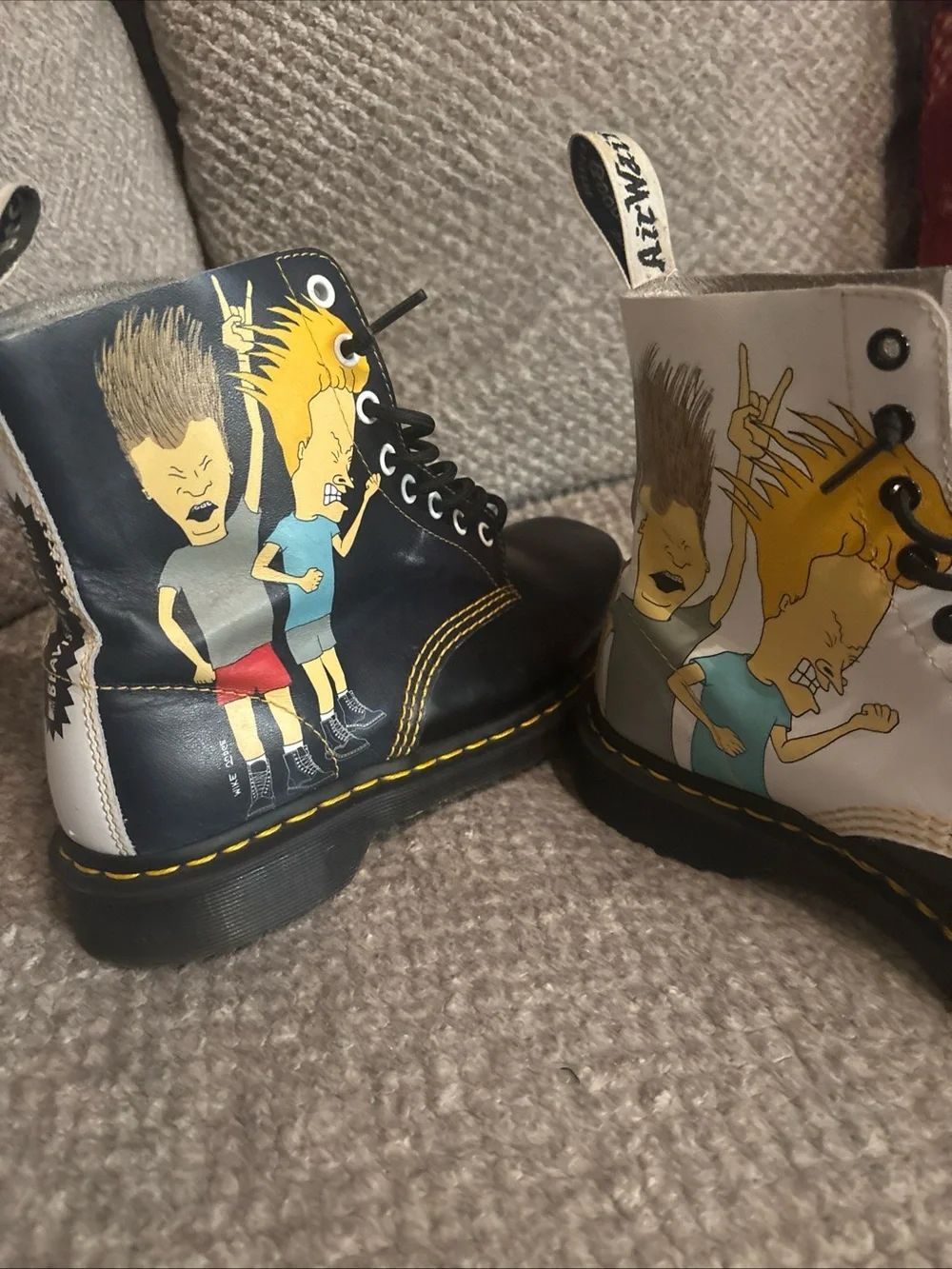 Rare limited-edition Dr. Martens collaboration Beavis & Butt-Head artwork Men S9